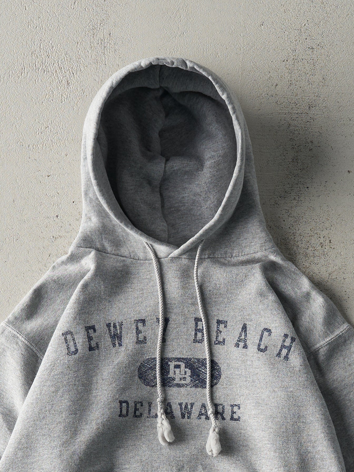 Vintage Y2K Grey Dewey Beach Delaware Hoodie (S)