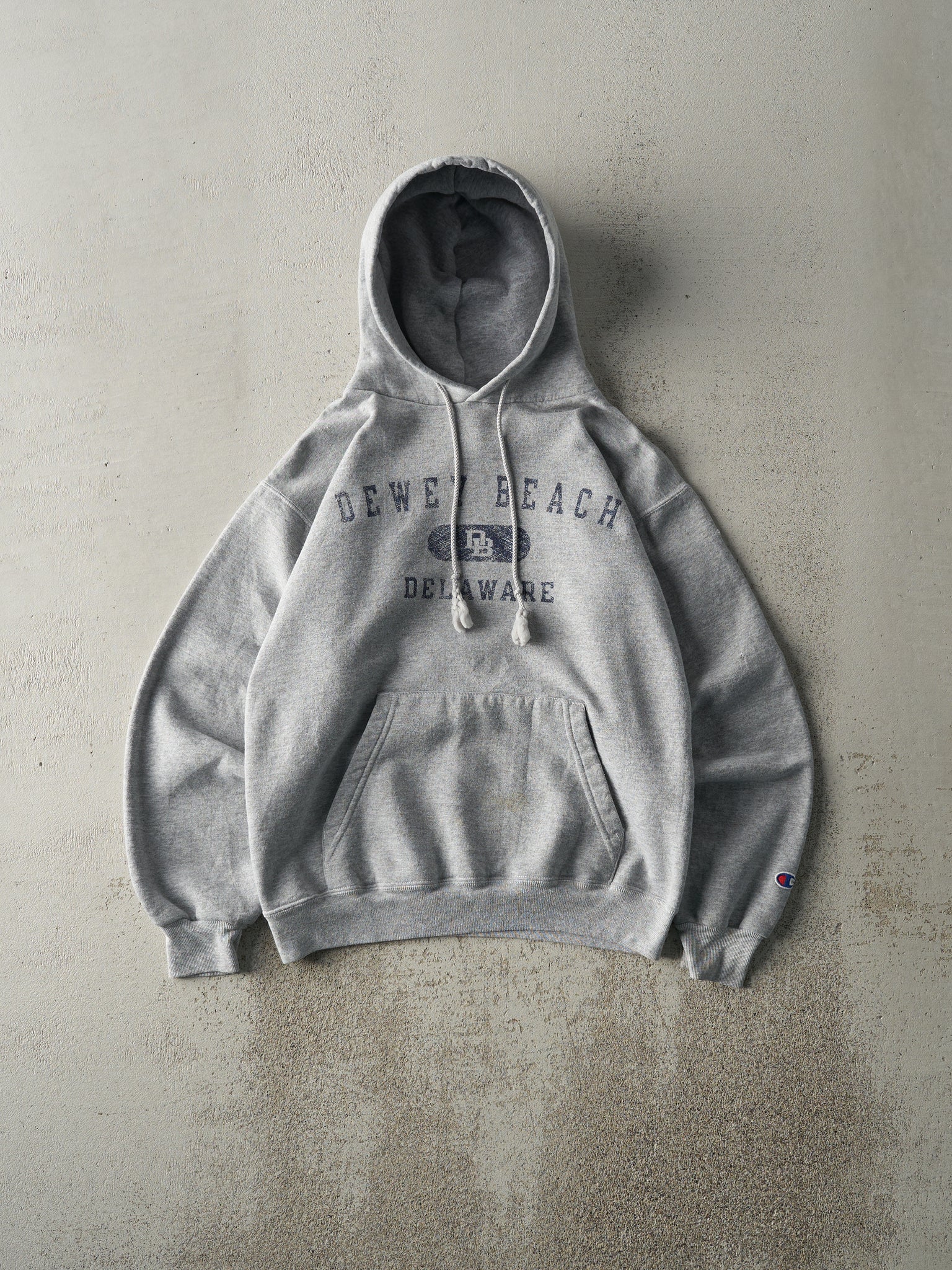 Vintage Y2K Grey Dewey Beach Delaware Hoodie (S)