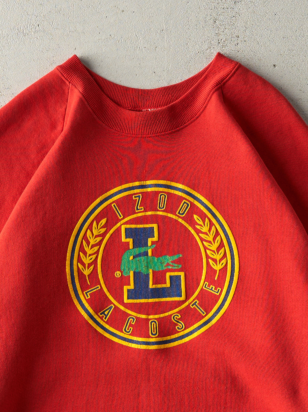 Vintage 80s Red Izod Lacoste Crewneck (M)