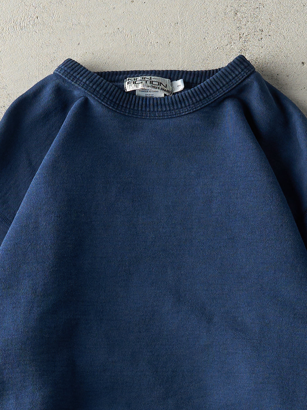 Vintage 90s Navy Blue Blank Crewneck (M)