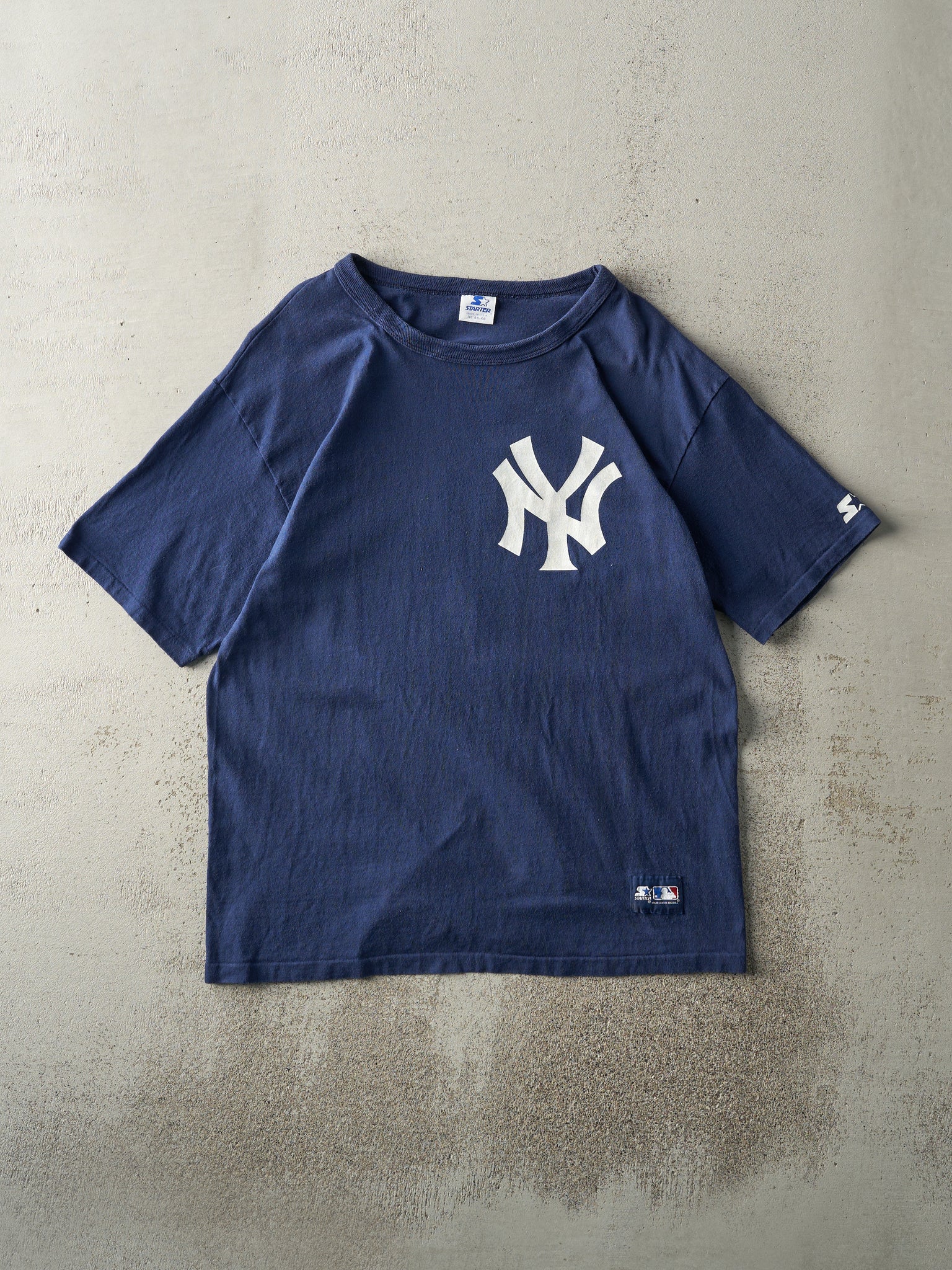 Vintage 90s Navy Blue New York Yankees Mattingly Starter Tee (M/L)