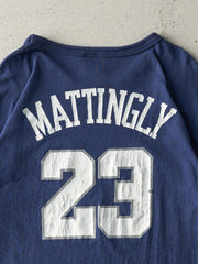 Vintage 90s Navy Blue New York Yankees Mattingly Starter Tee (M/L)