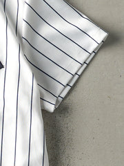 Vintage Y2K White & Blue Pinstripe New York Yankees Jersey (S)