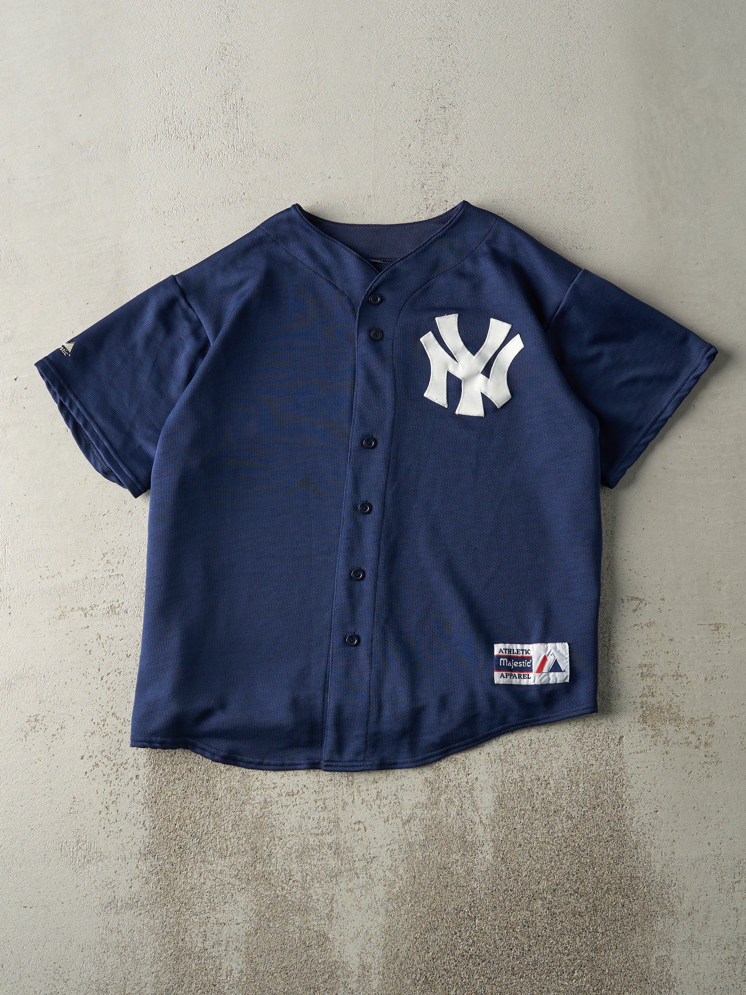 Vintage 90s Navy Blue New York Yankees Boxy Majestic Jersey (L)