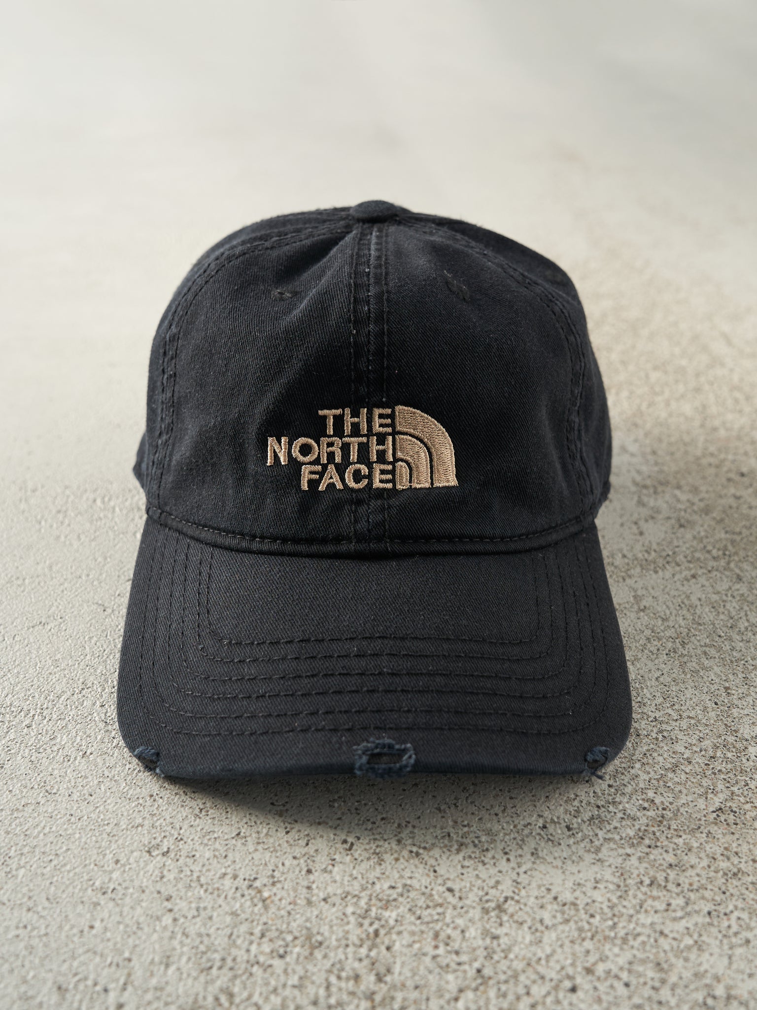 Vintage Y2K Black The North Face Embroidered Strap Back Hat