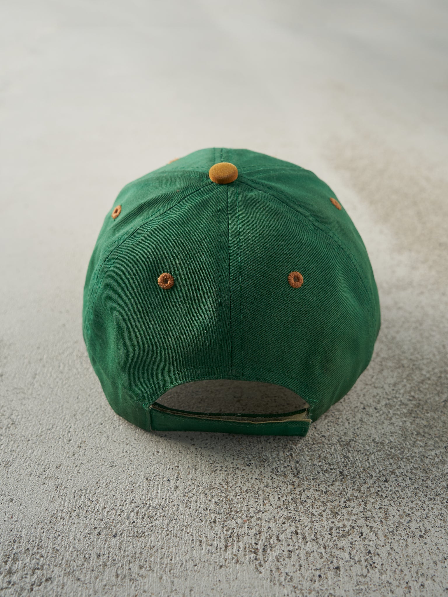 Vintage 90s Green & Brown Embroidered Australia Velcro Back Hat