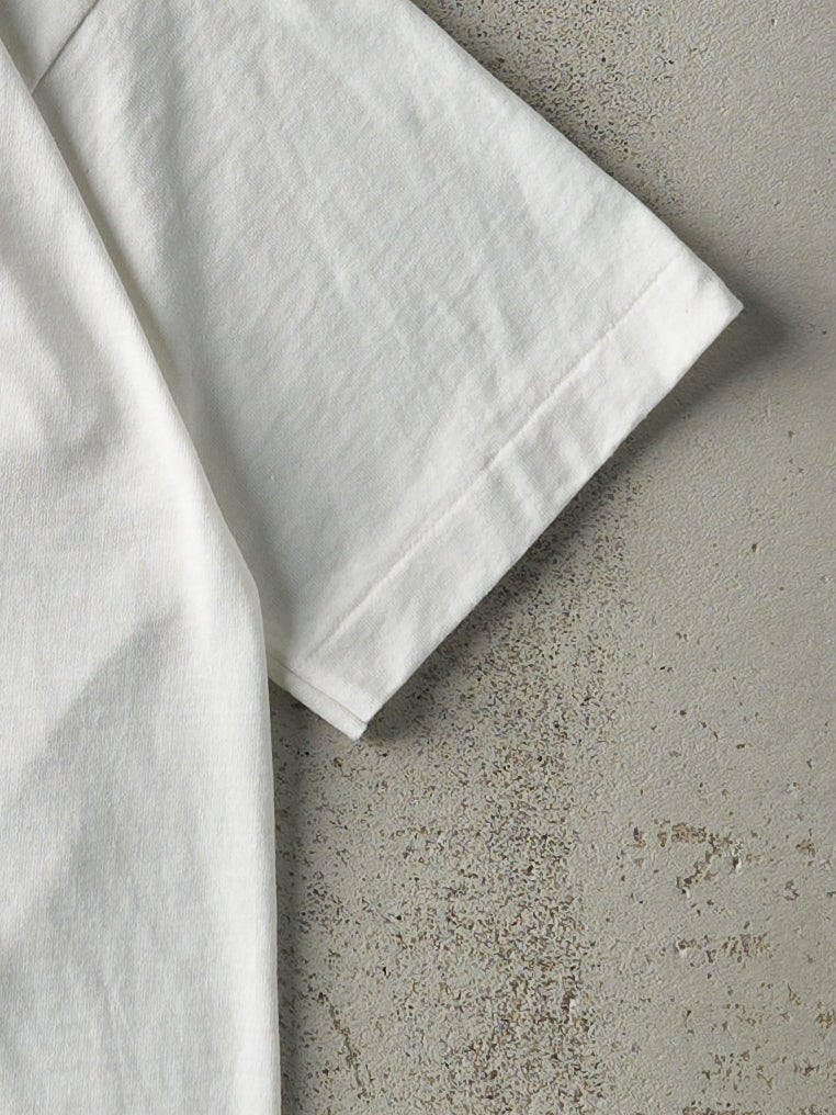 Vintage 90s White Blank Single Stitch Tee (XS/S)