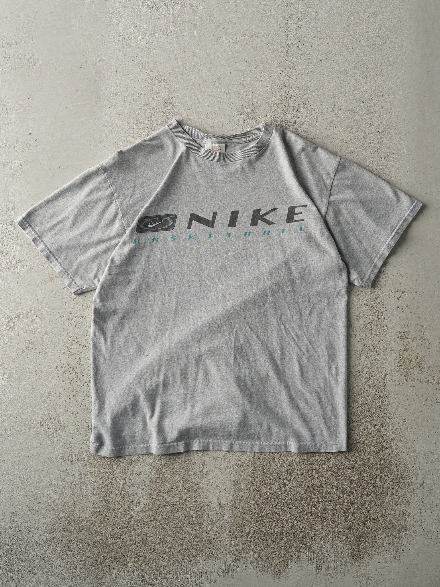 Vintage 90s Grey Nike Basketball Tee (S/M)