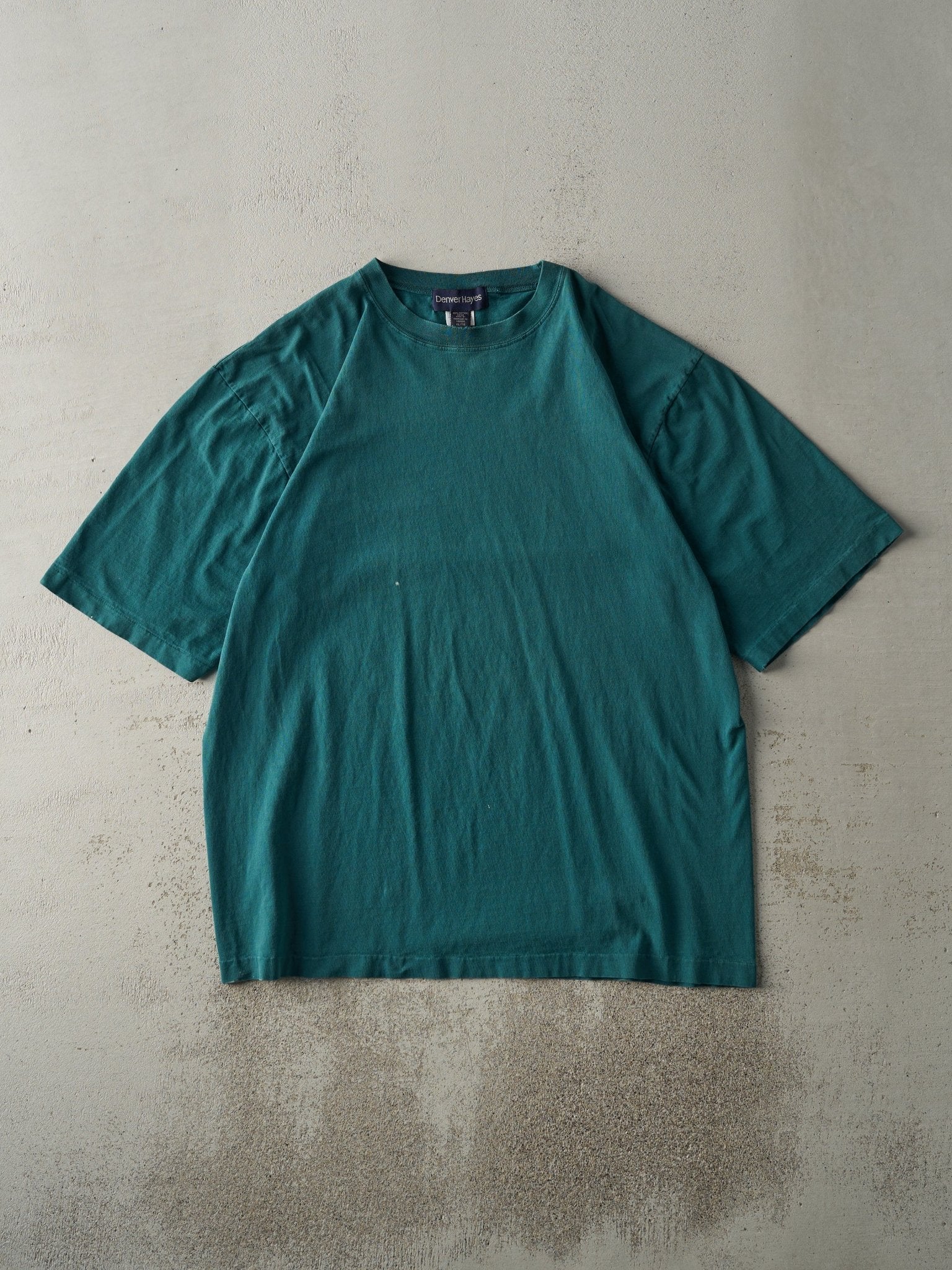 Vintage 90s Teal Denver Hayes Blank Tee (XL)