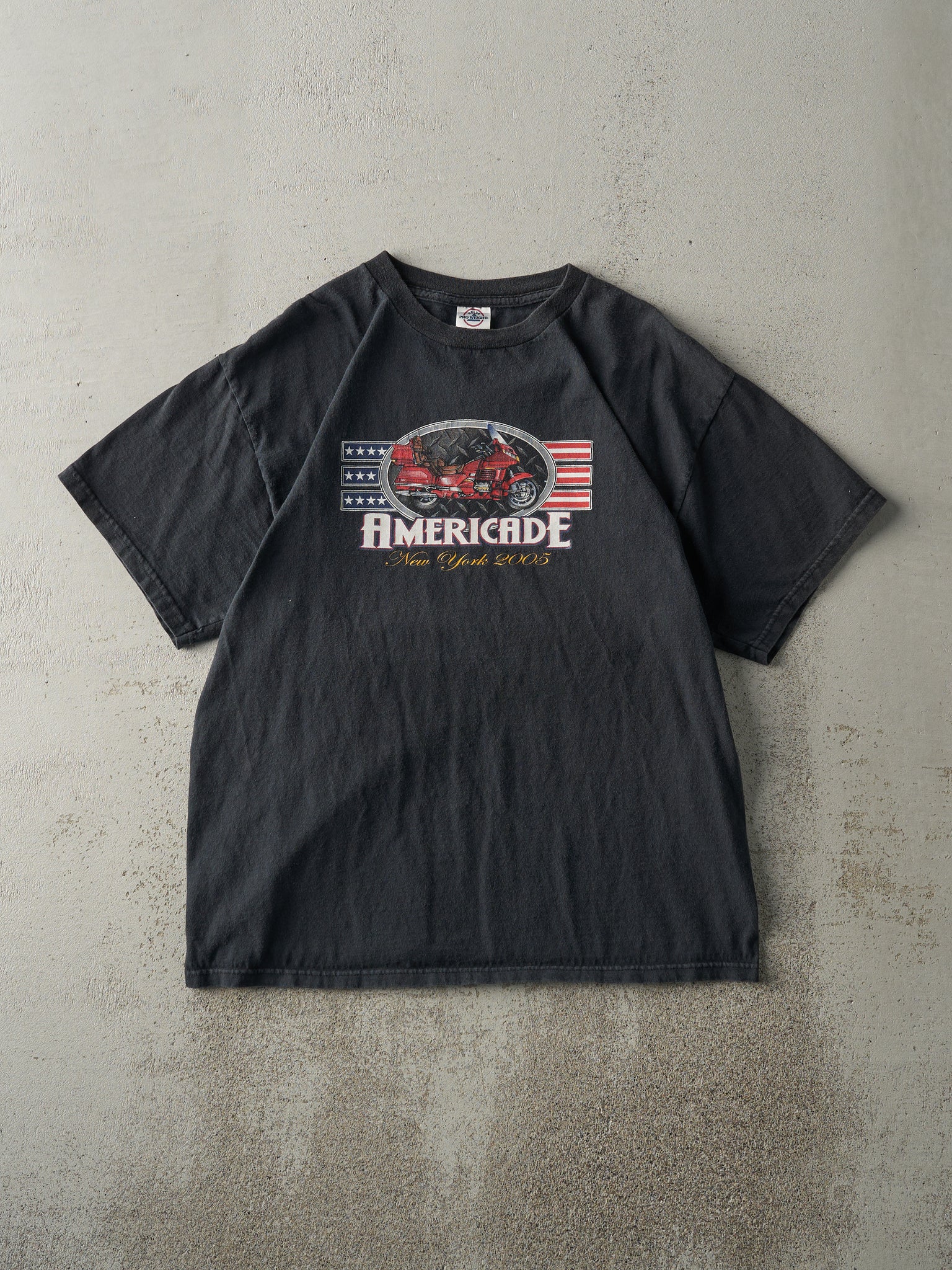 Vintage 05' Black New York Americade Biker Tee (M)