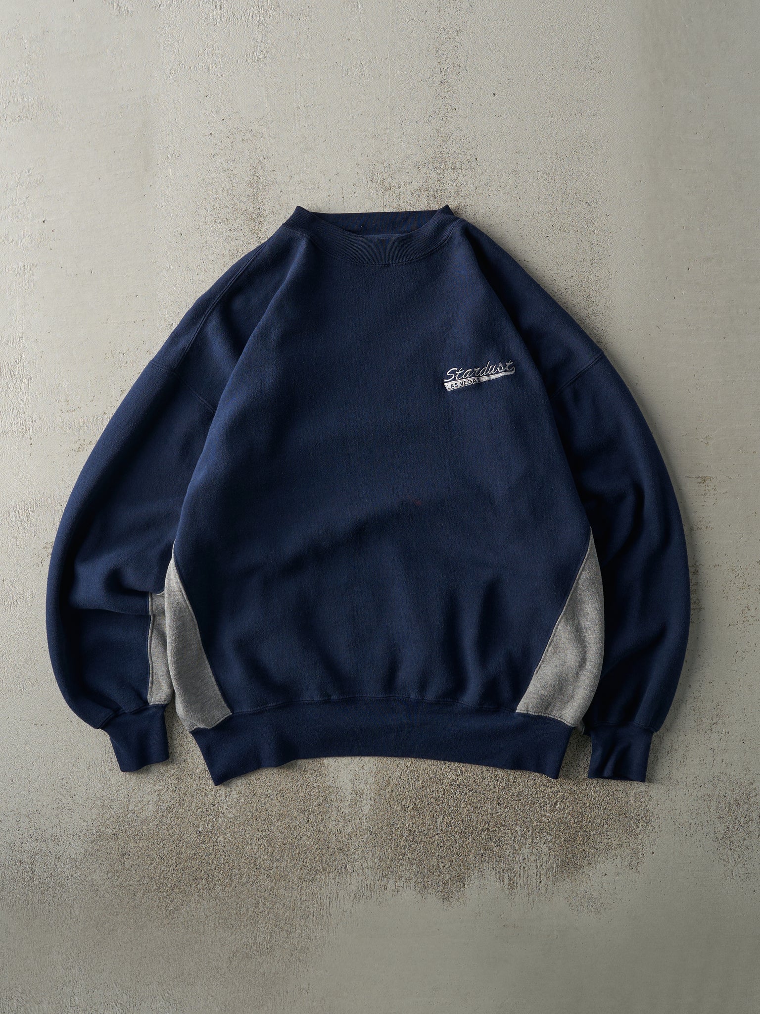 Vintage Y2K Navy Blue Stardust Las Vegas Crewneck (L/XL)