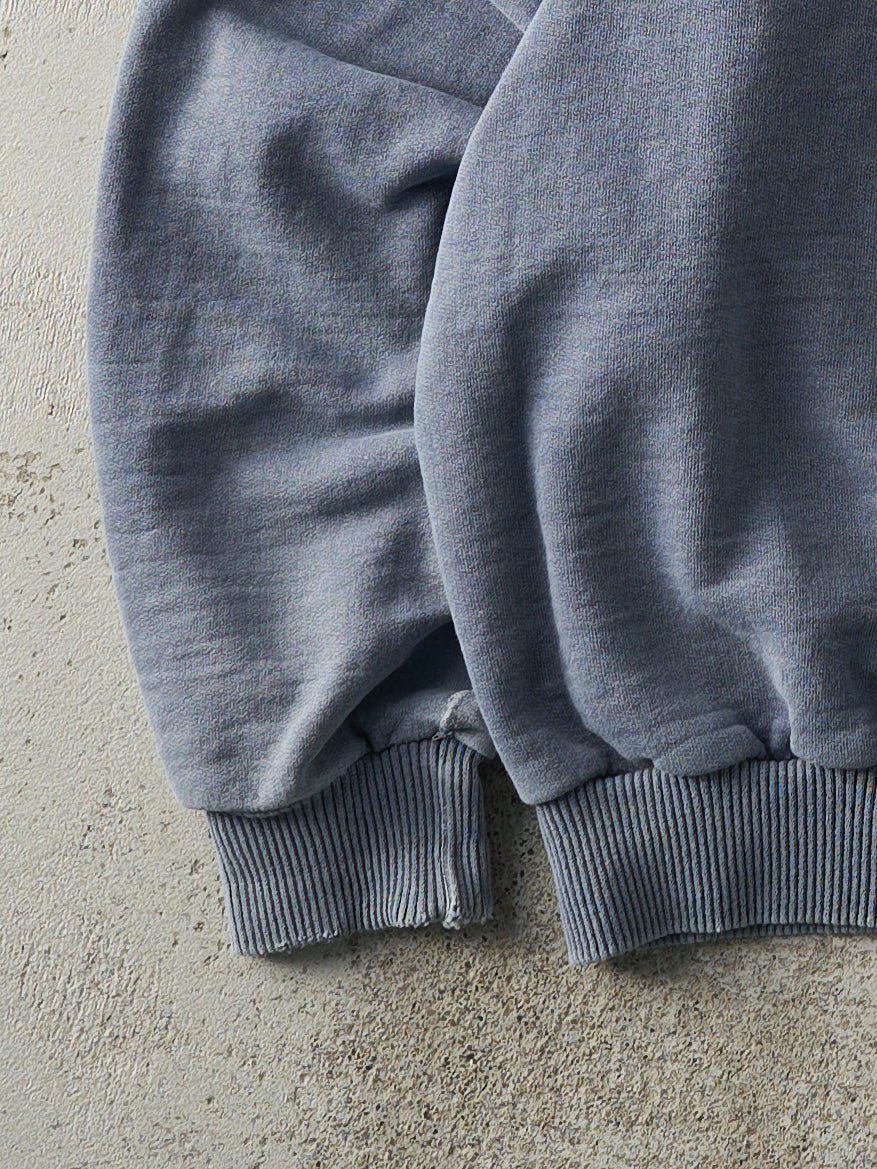Vintage 90s Blue Campus Crew Embroidered Logo Crewneck (M/L)