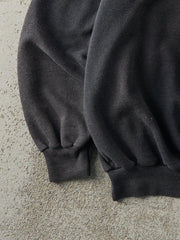 Vintage 90s Sun Faded Black Blank Boxy Crewneck (L)