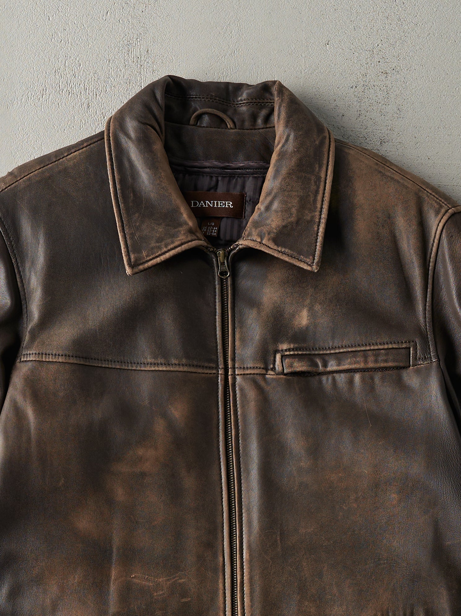 Vintage Y2K Brown Danier Leather Trench Jacket (M/L)