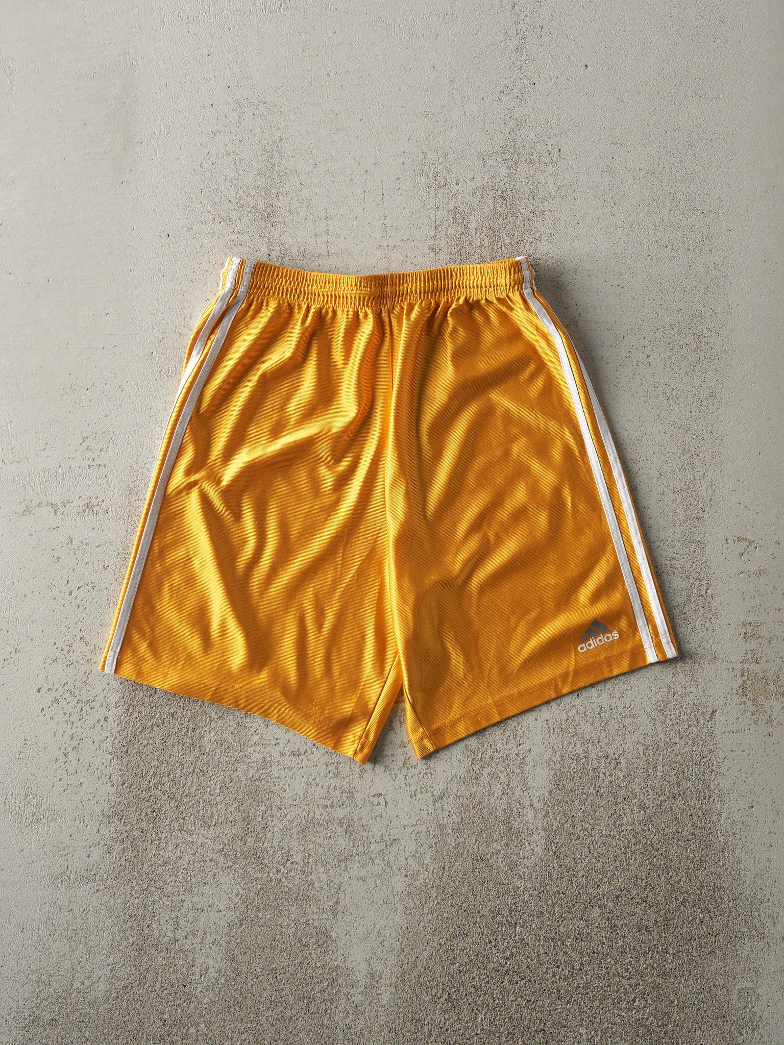 Vintage Y2K Yellow Adidas Track Shorts (24x6.5)