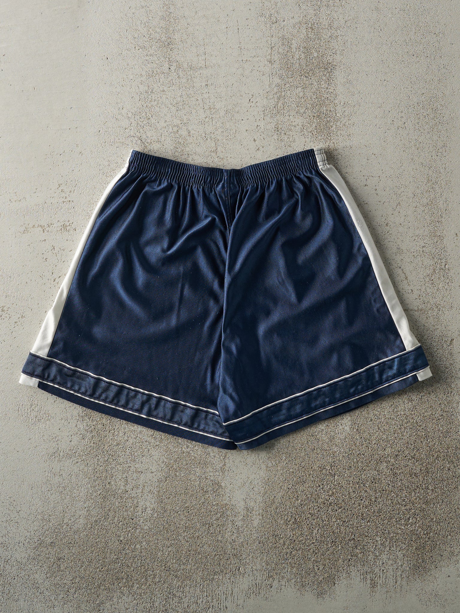 Vintage 90s Navy Blue & Grey Umbro Track Shorts (27x5.5)