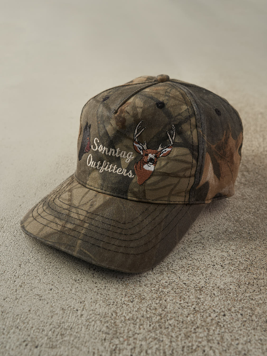 Vintage Y2K Camo Embroidered Sonntag Outfitters Strapback