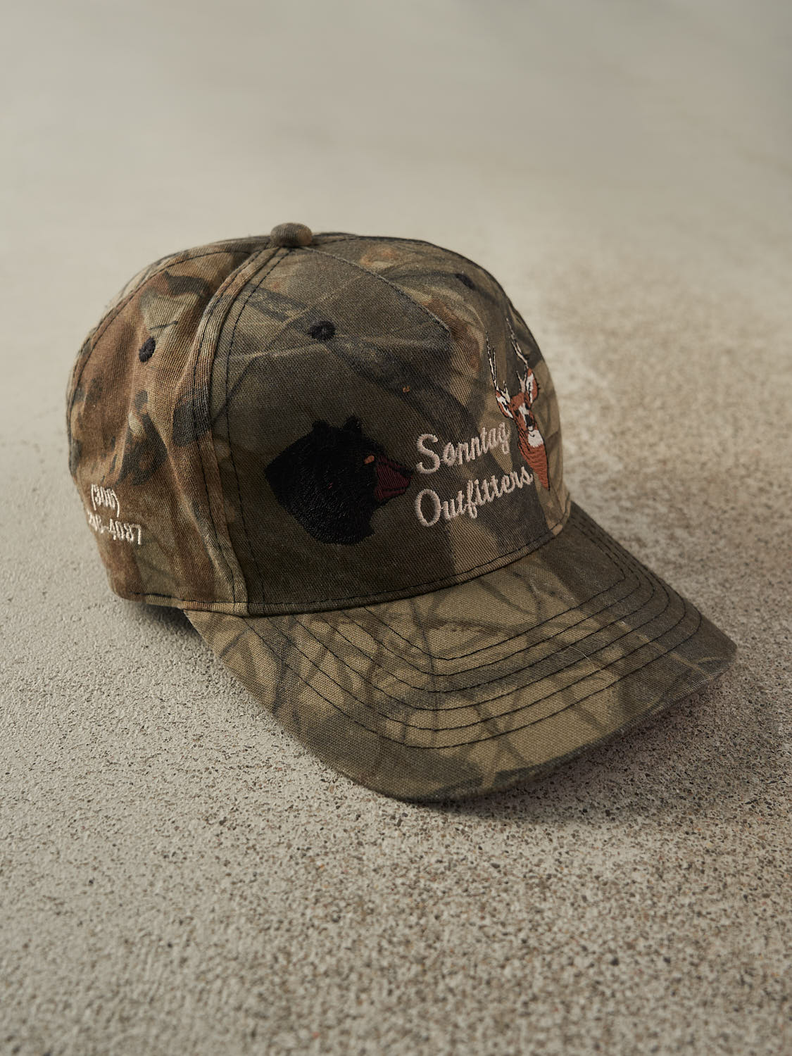Vintage Y2K Camo Embroidered Sonntag Outfitters Strapback
