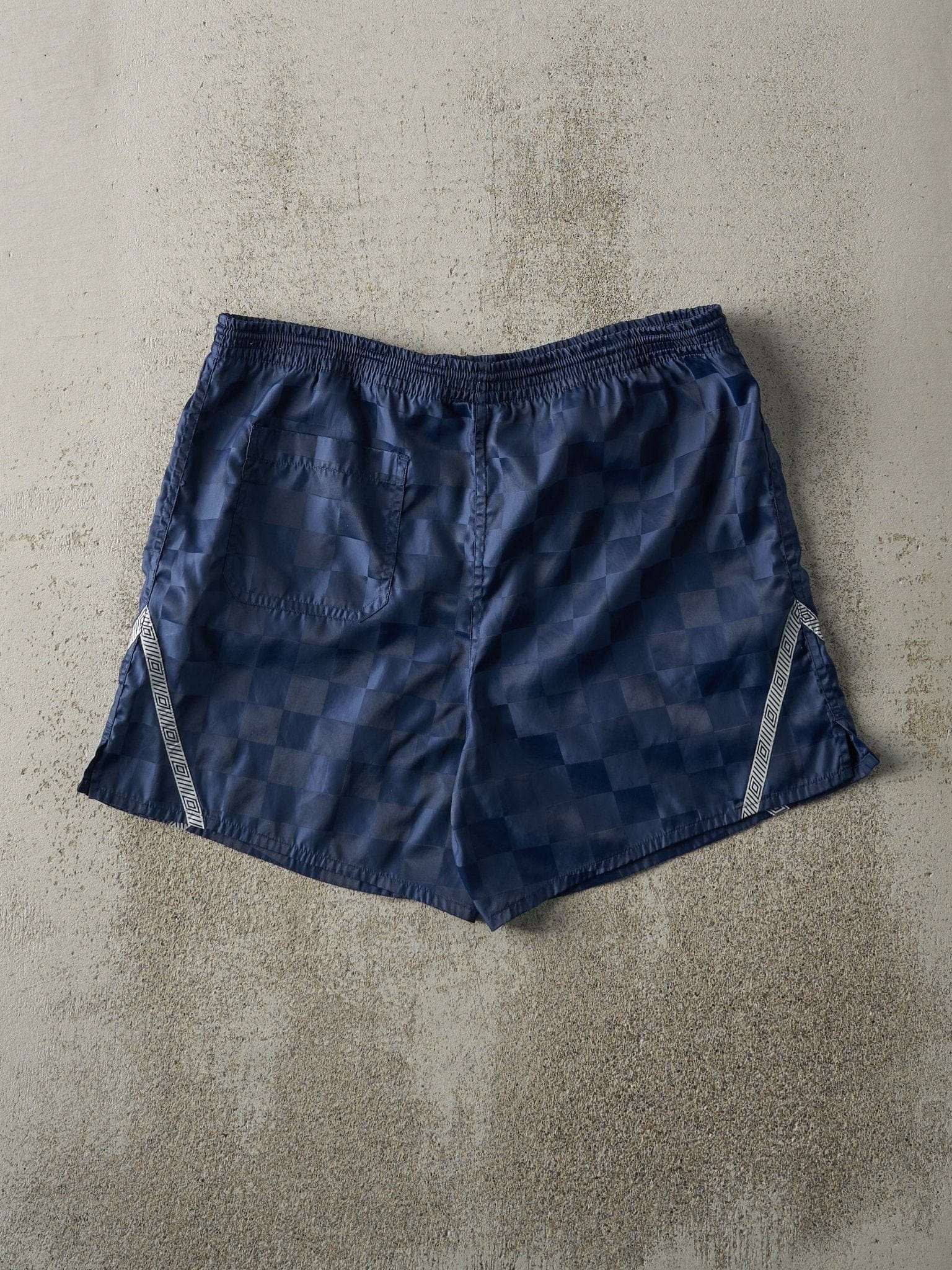 Vintage 90s Navy Blue Umbro Nylon Track Shorts (33x5) – Rebalance 