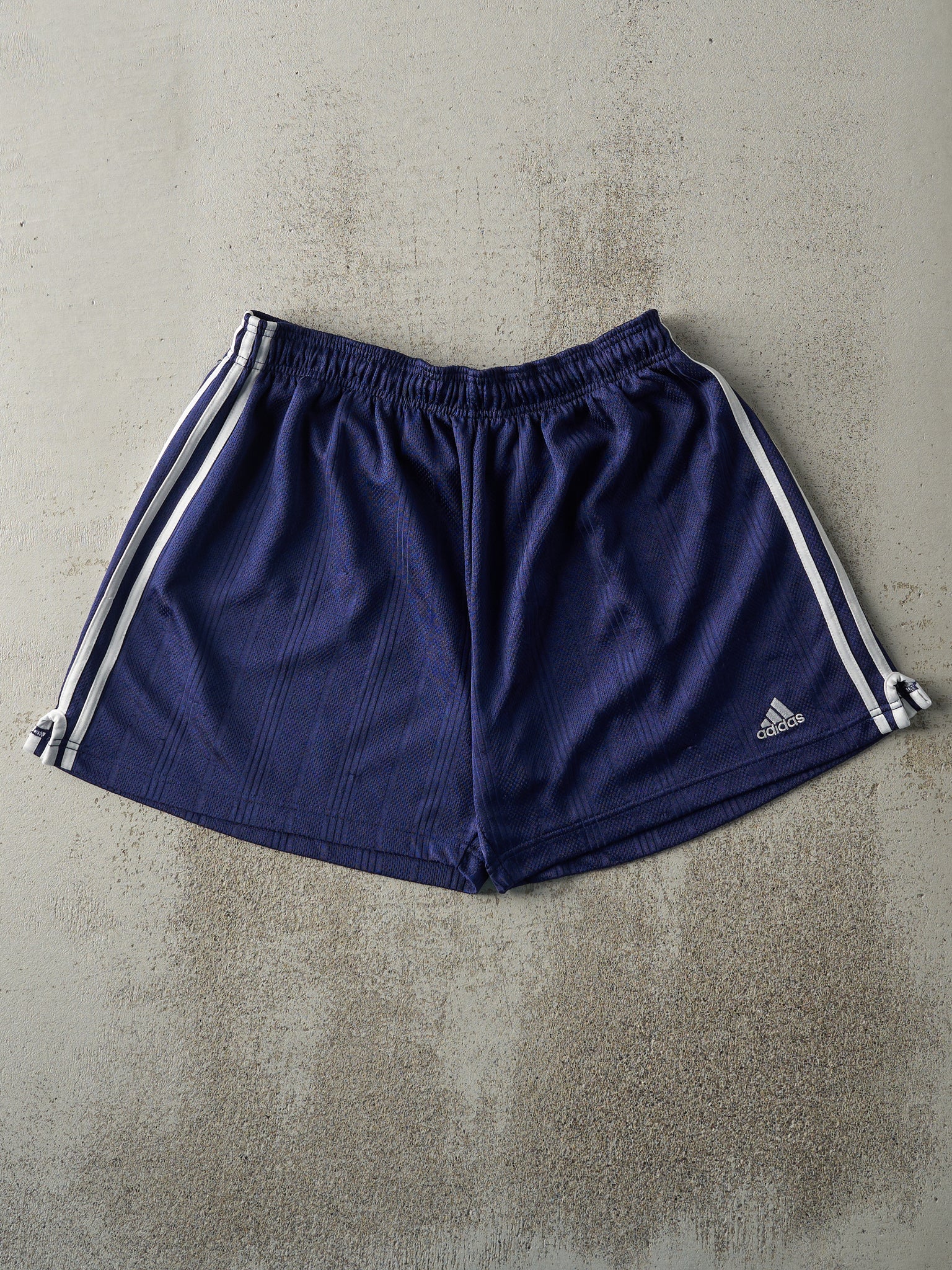 Vintage 90s Navy Blue Adidas Track Shorts (31x5)