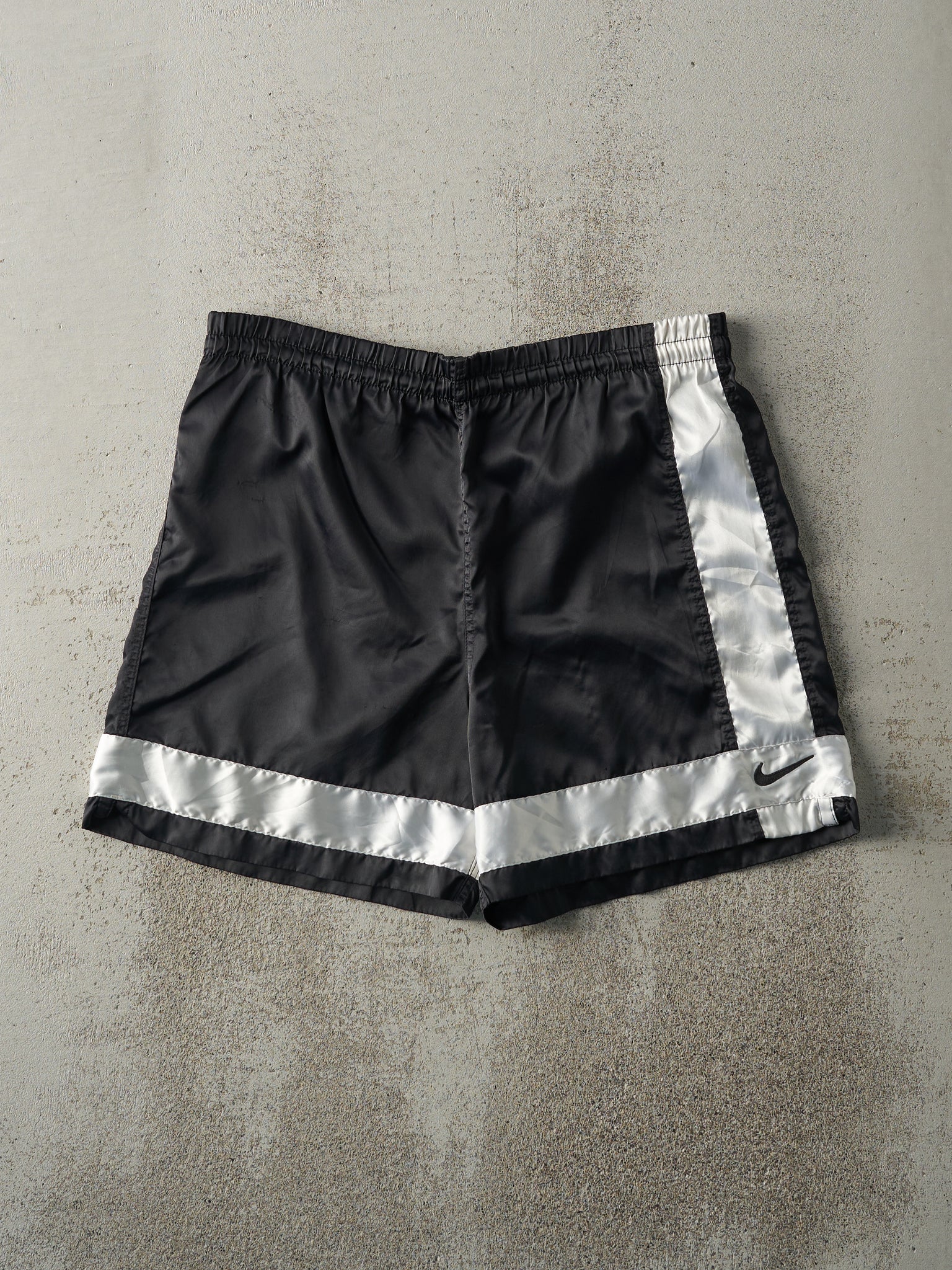 Vintage 90s Black & White Nike Track Shorts (34x5.5)