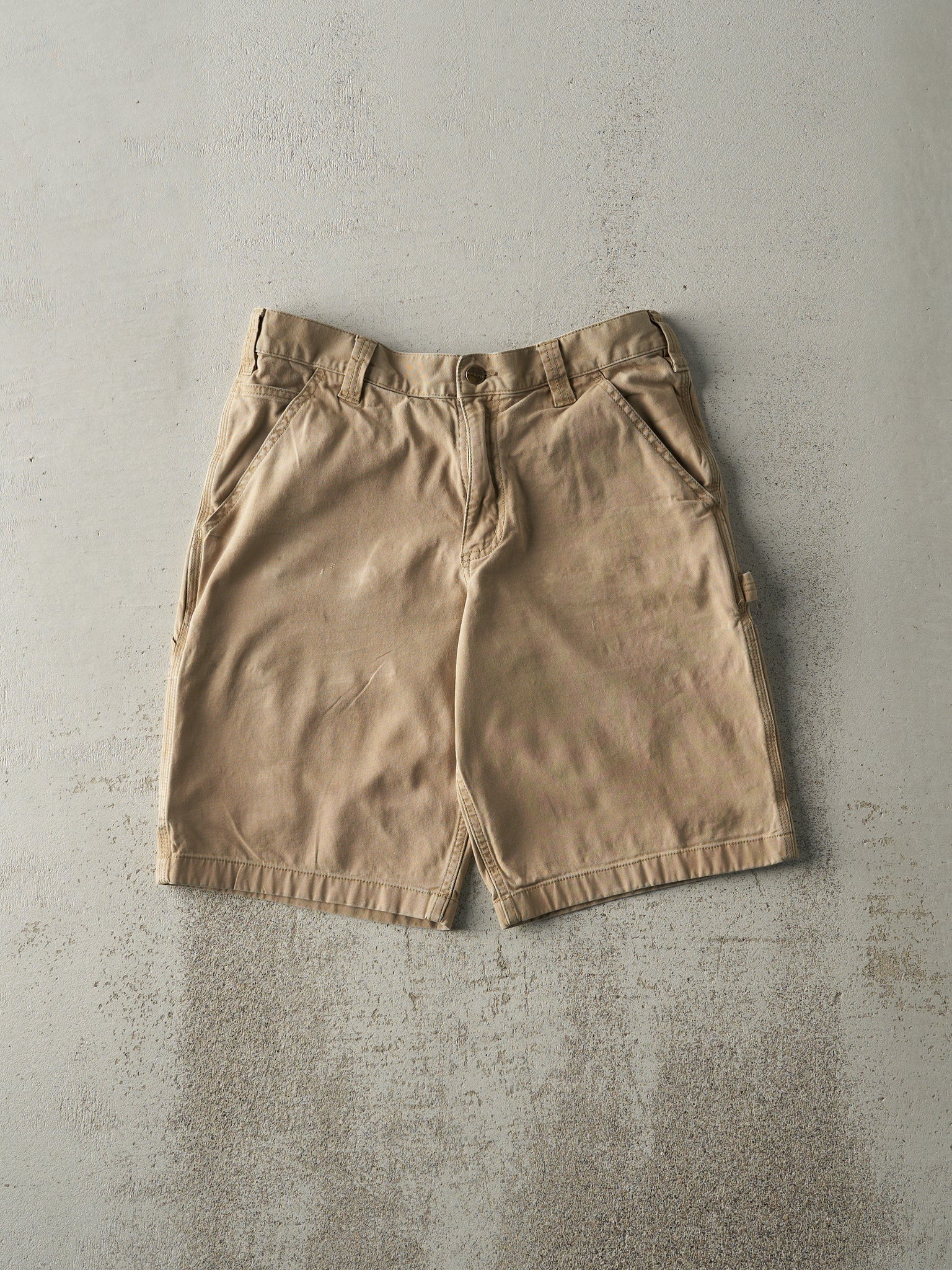 Vintage Y2K Beige Carhartt Relaxed Fit Carpenter Shorts (32x11)