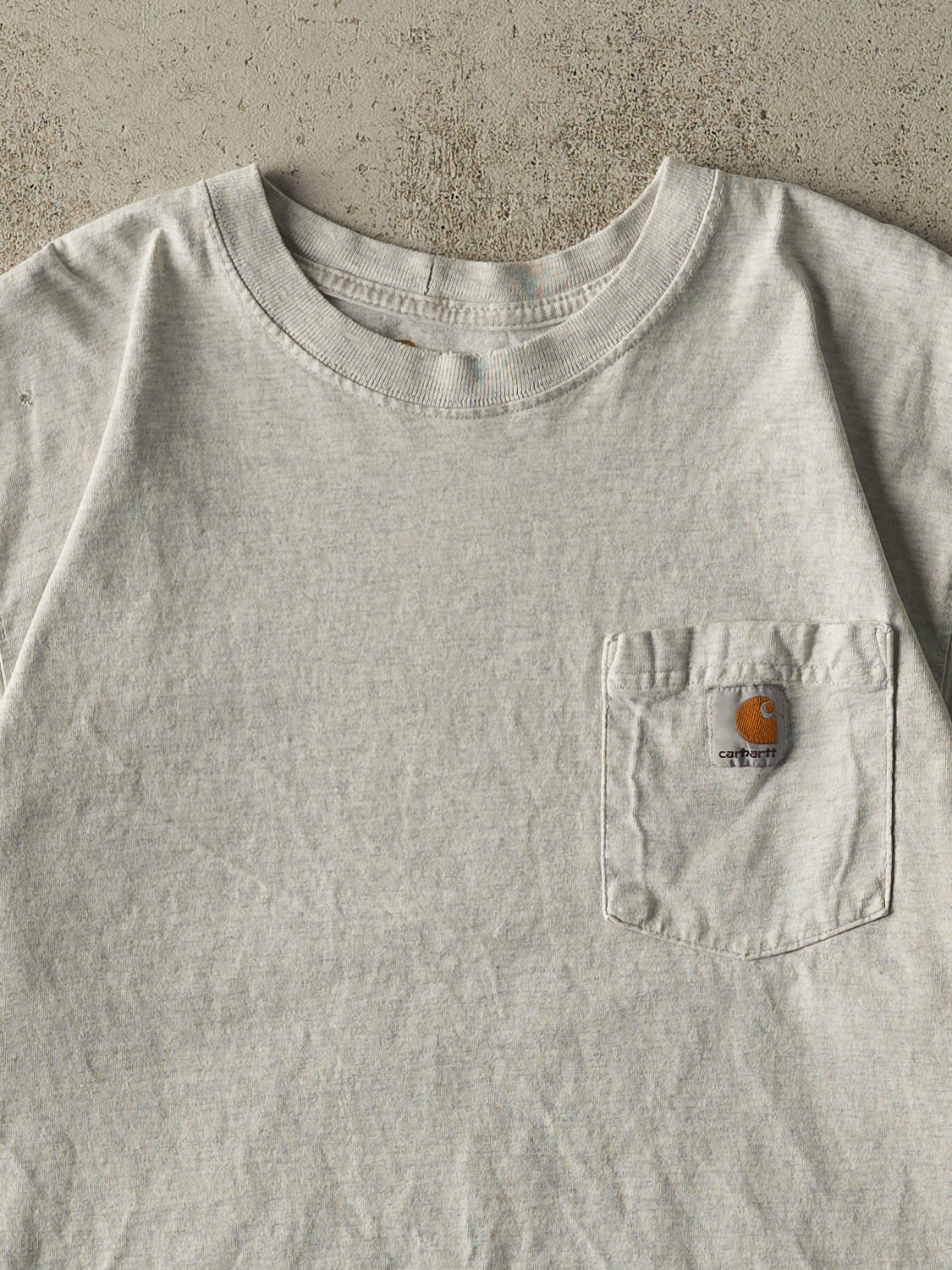 Vintage Y2K Heather Grey Carhartt Pocket Tee (XL)