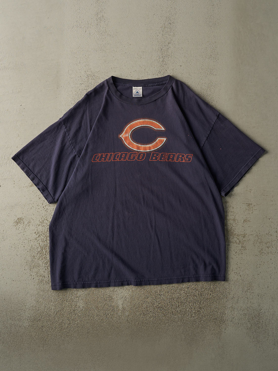 Vintage Y2K Navy Blue Chicago Bears Tee (XL/XXL)