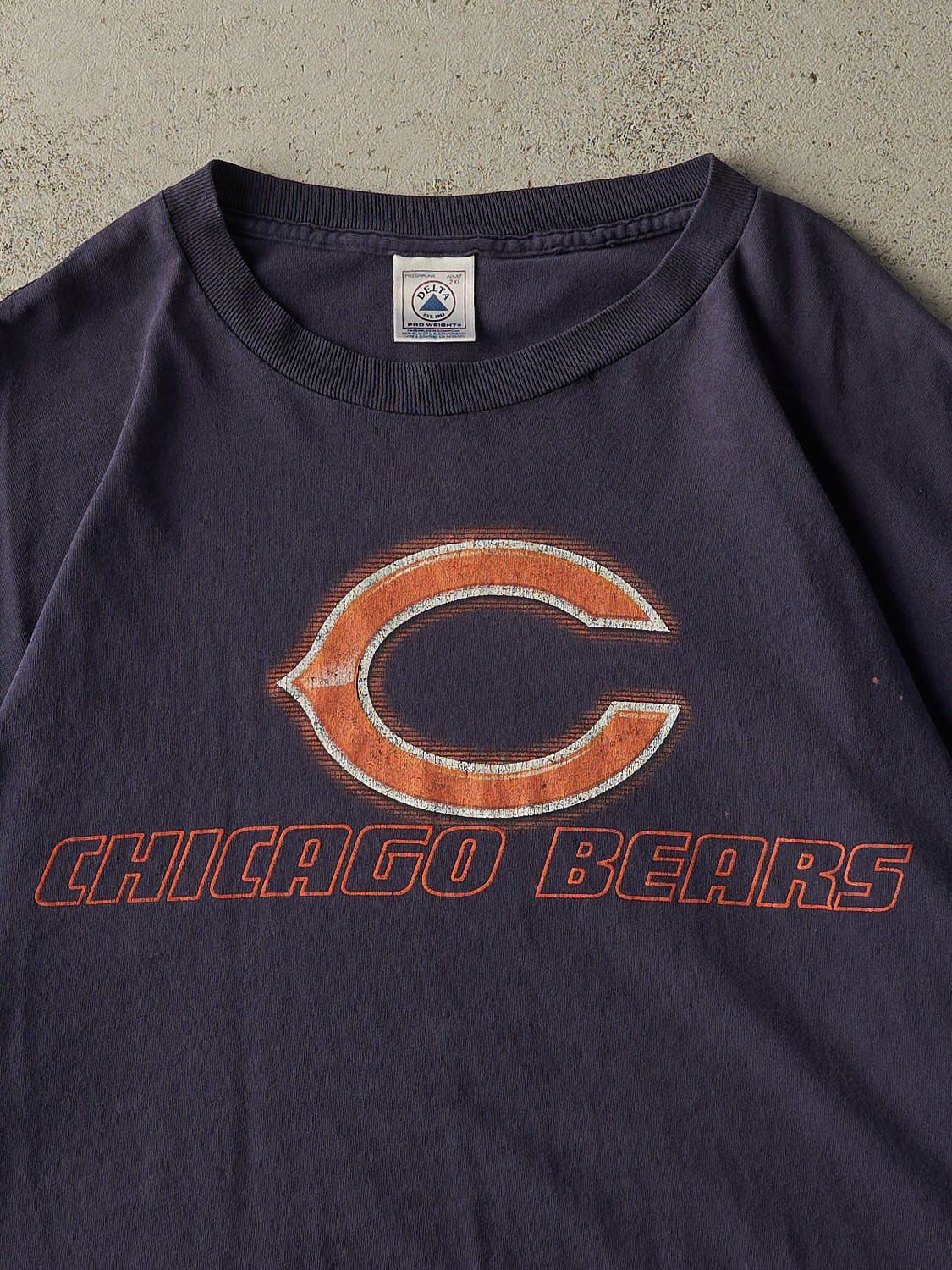 Vintage Y2K Navy Blue Chicago Bears Tee (XL/XXL)