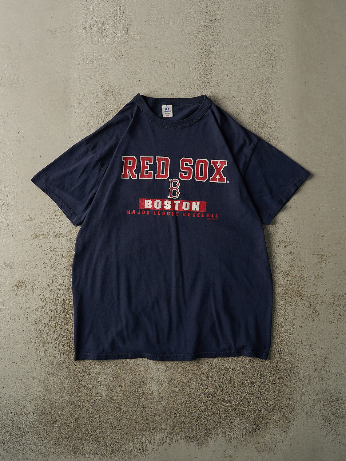 Vintage 04' Navy Blue Boston Red Sox Russell Athletic Tee (L/XL)