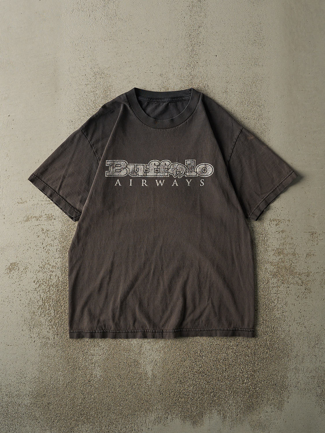 Vintage 90s Faded Black Buffalo Airways Tee (L)