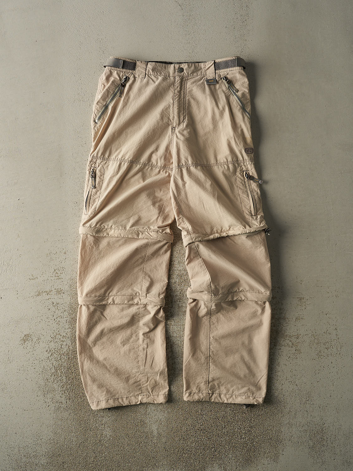Vintage 90s Beige Lightweight Multi Zip Off Cargo Pants (35.5x32.5)