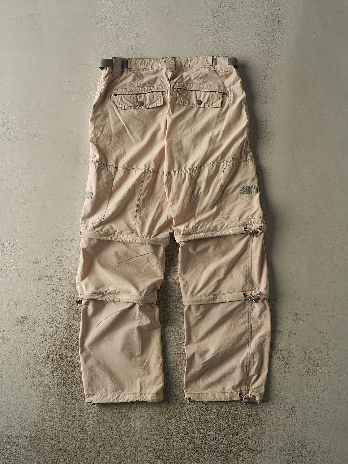 Vintage 90s Beige Lightweight Multi Zip Off Cargo Pants (35.5x32.5)