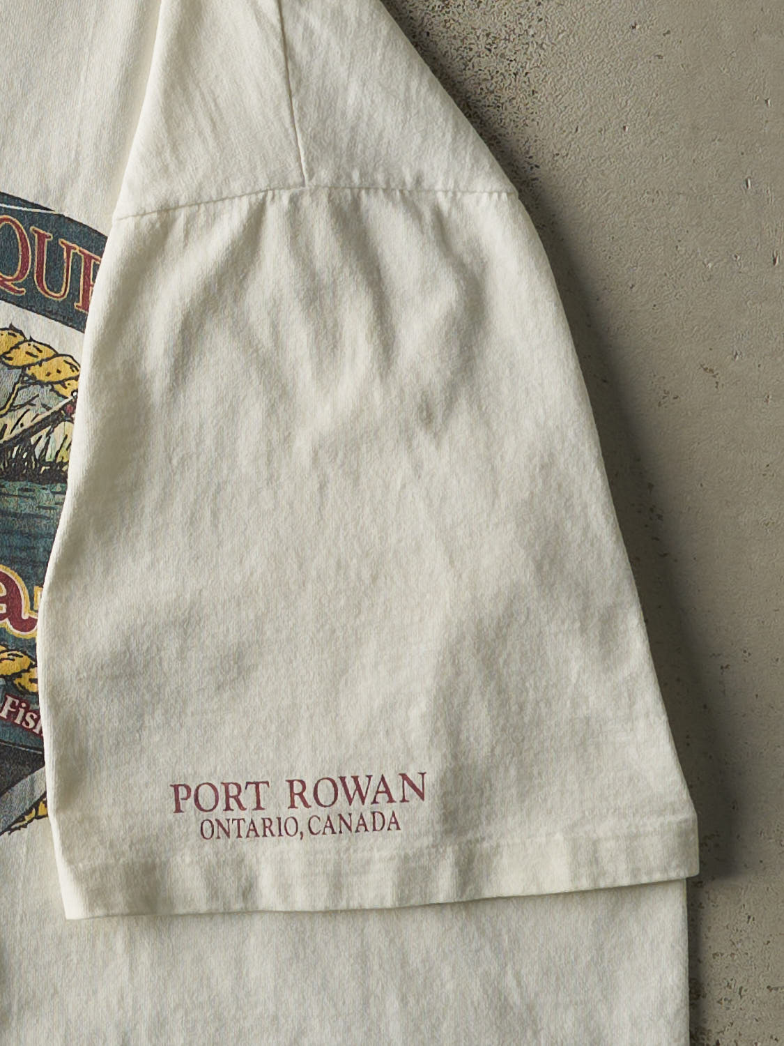 Vintage 90s White Fisherman Slogan Tee (L/XL)