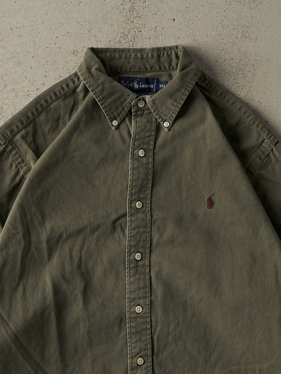 Vintage Y2K Green Ralph Lauren Button Up Long Sleeve (XXL/XXXL)