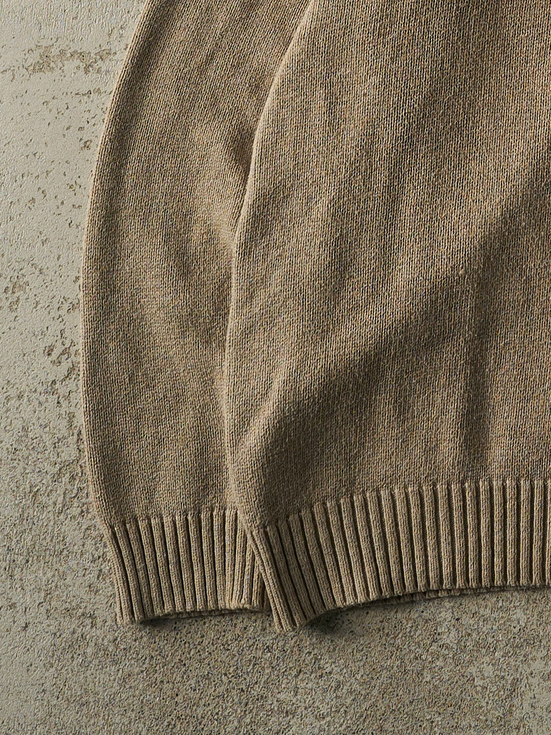 Vintage 90s Beige Polo Ralph Lauren Quarter Zip Knit (XL/XXL