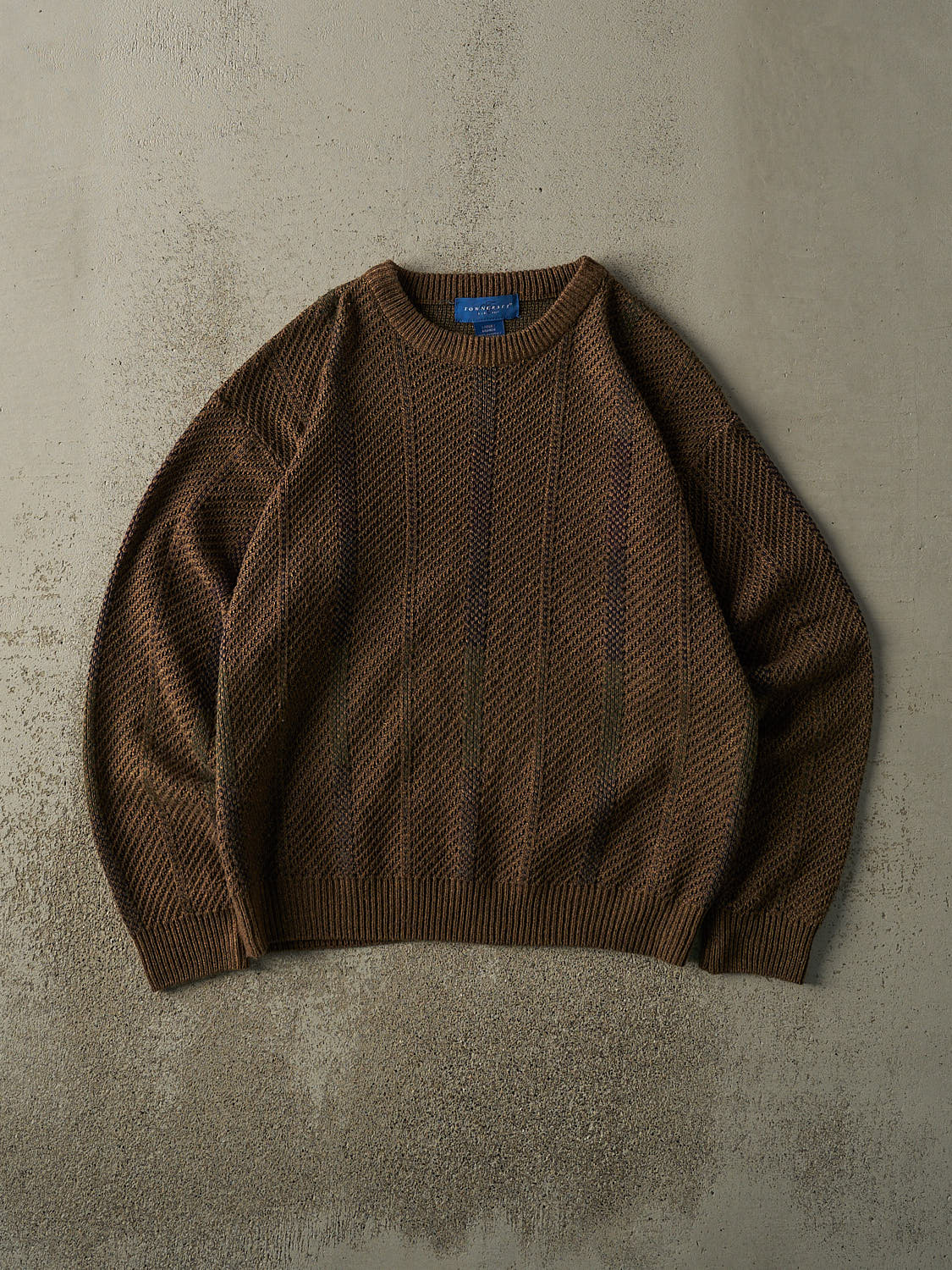 Vintage Y2K Brown Textured Knit (L)