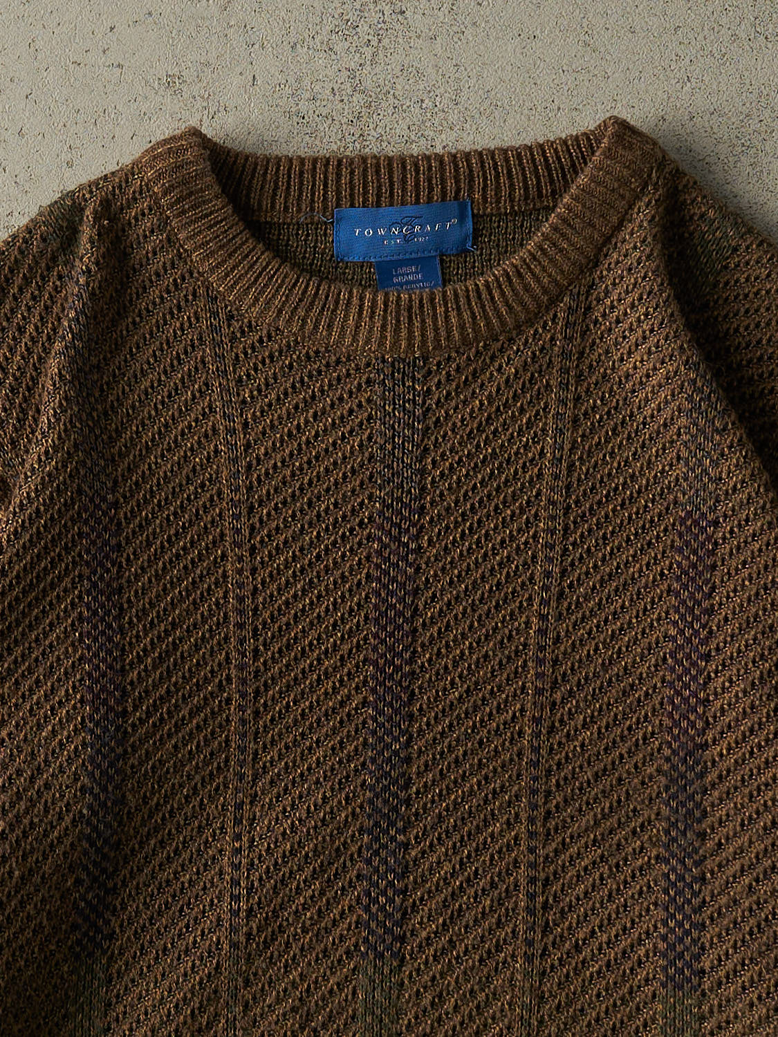 Vintage Y2K Brown Textured Knit (L)
