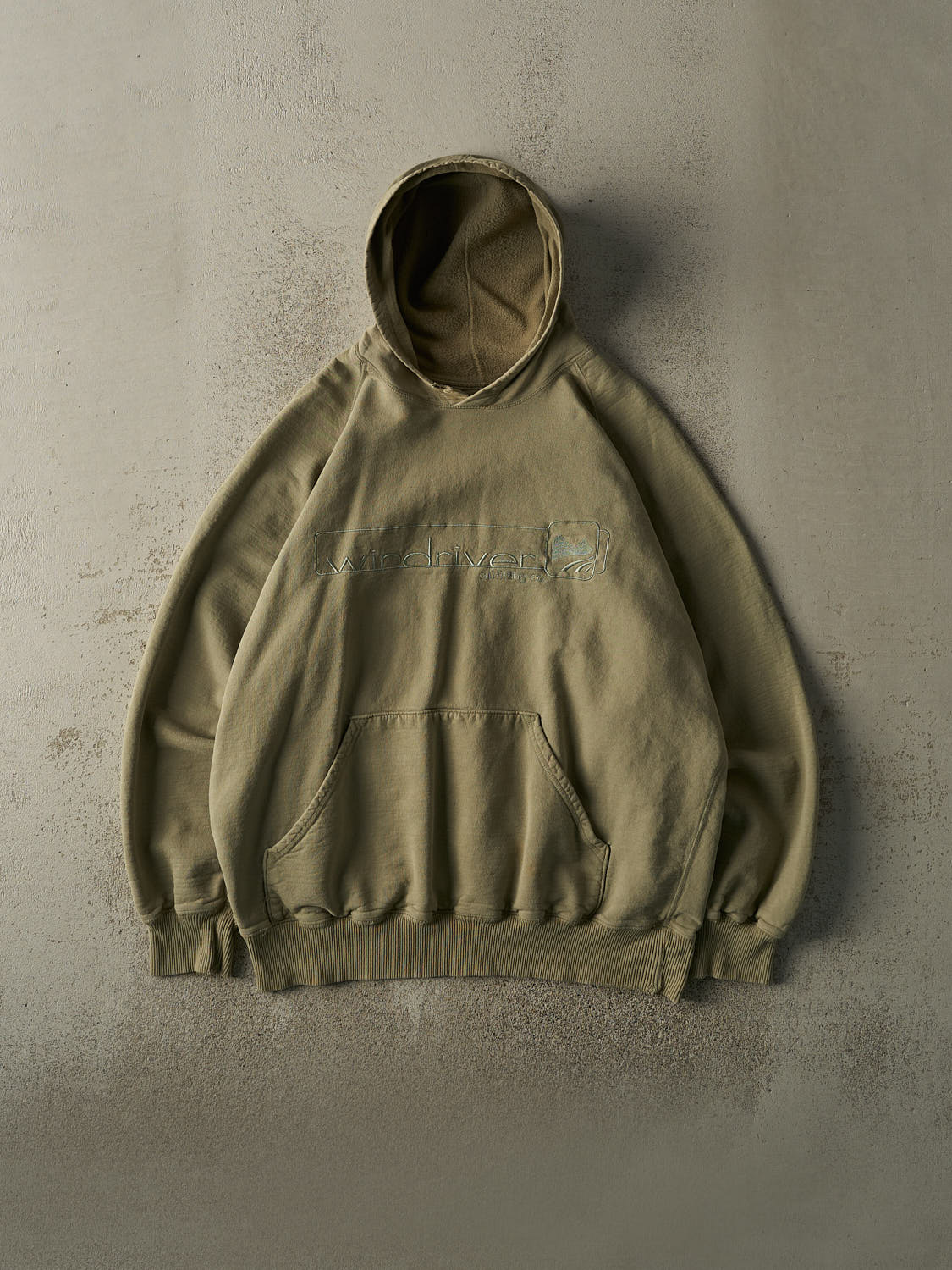 Vintage Y2K Green Wind River Embroidered Hoodie (XL/XXL)