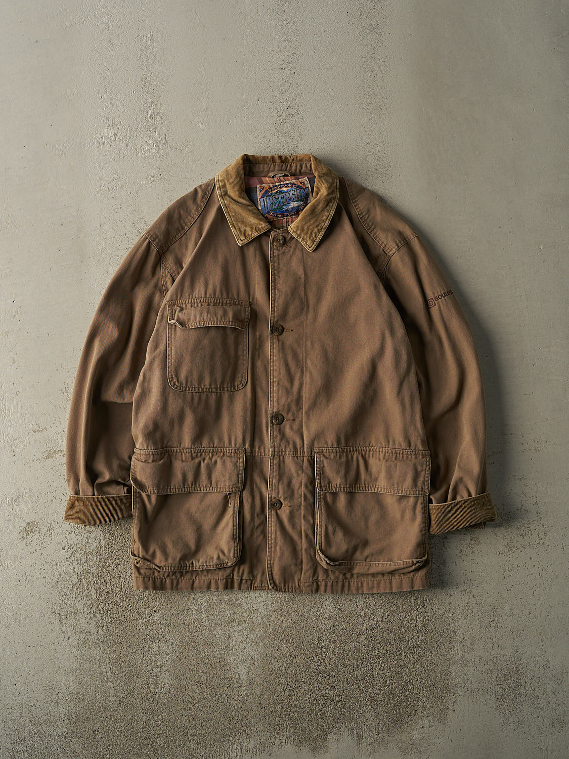 Vintage 90s Brown Flannel Lined Chore Jacket (L/XL)