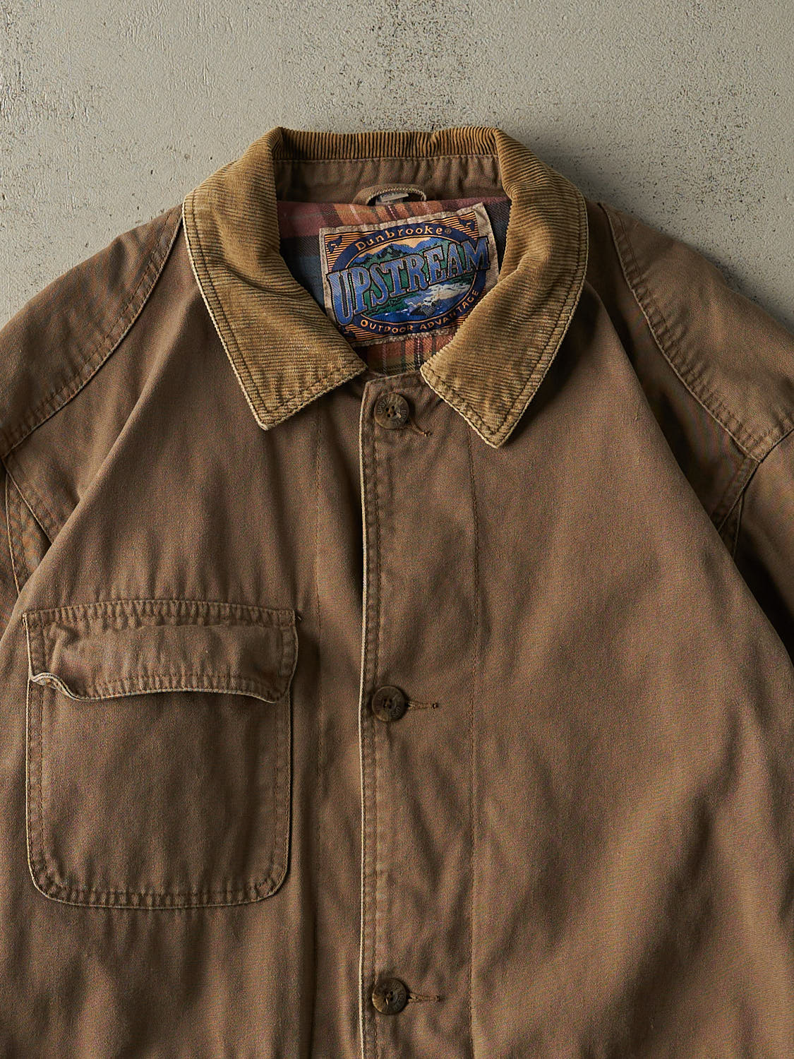 Vintage 90s Brown Flannel Lined Chore Jacket (L/XL)