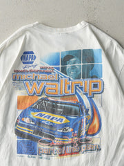 Vintage Y2K White Michael Waltrip Nascar Racing Tee (L/XL)