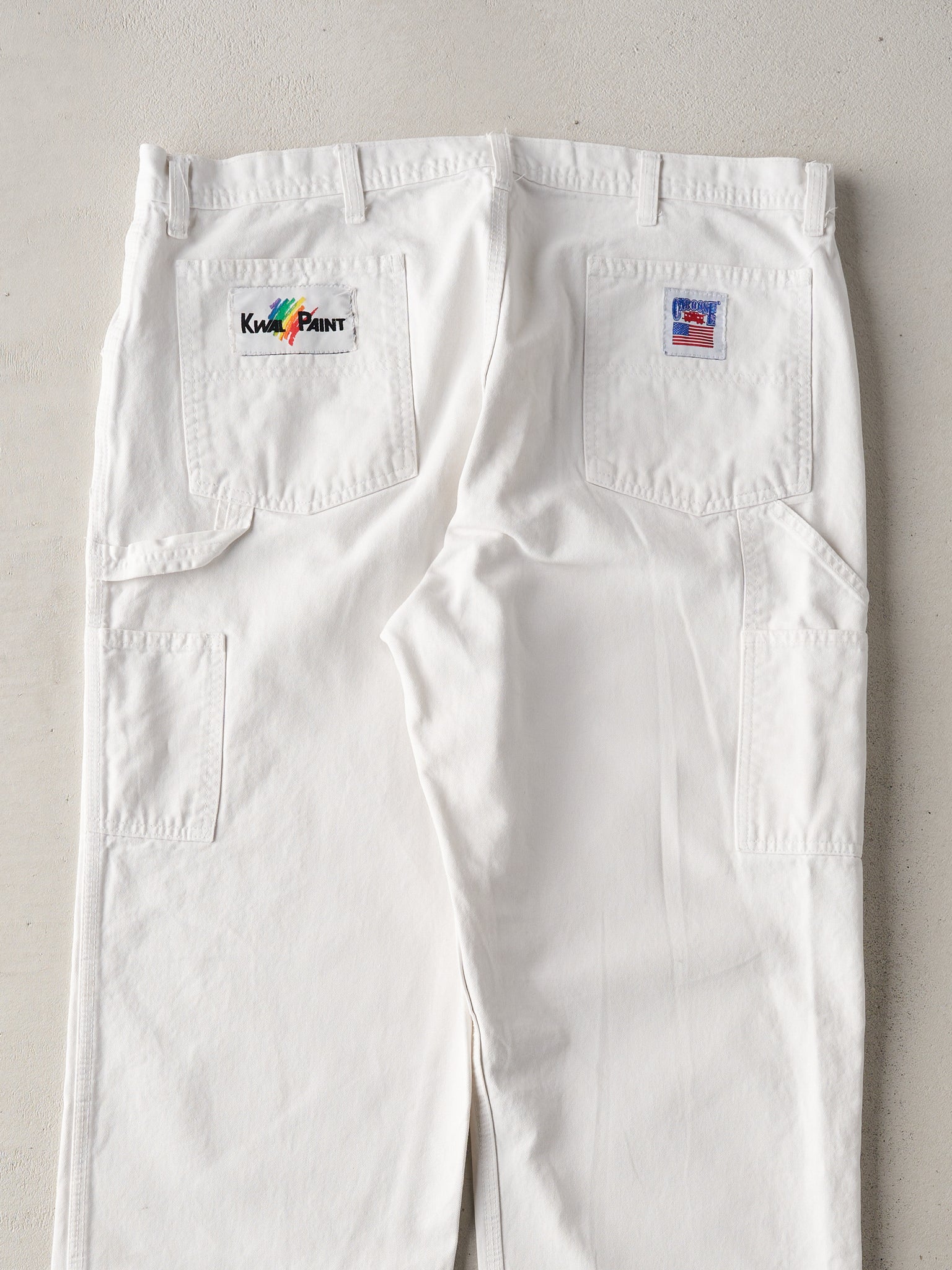 Vintage 90s White Caboose Carpenter Pants (38x35)