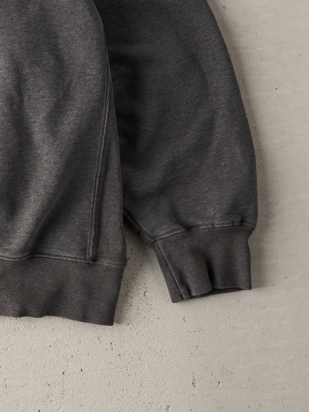 Vintage 90s Charcoal Grey Nike Ribbed Collar Boxy Crewneck (L/XL)