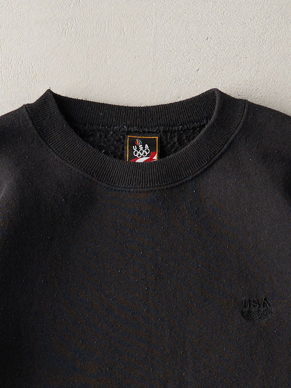 Vintage 90s Faded Black Olympics x JCPenny Boxy Crewneck (XL)