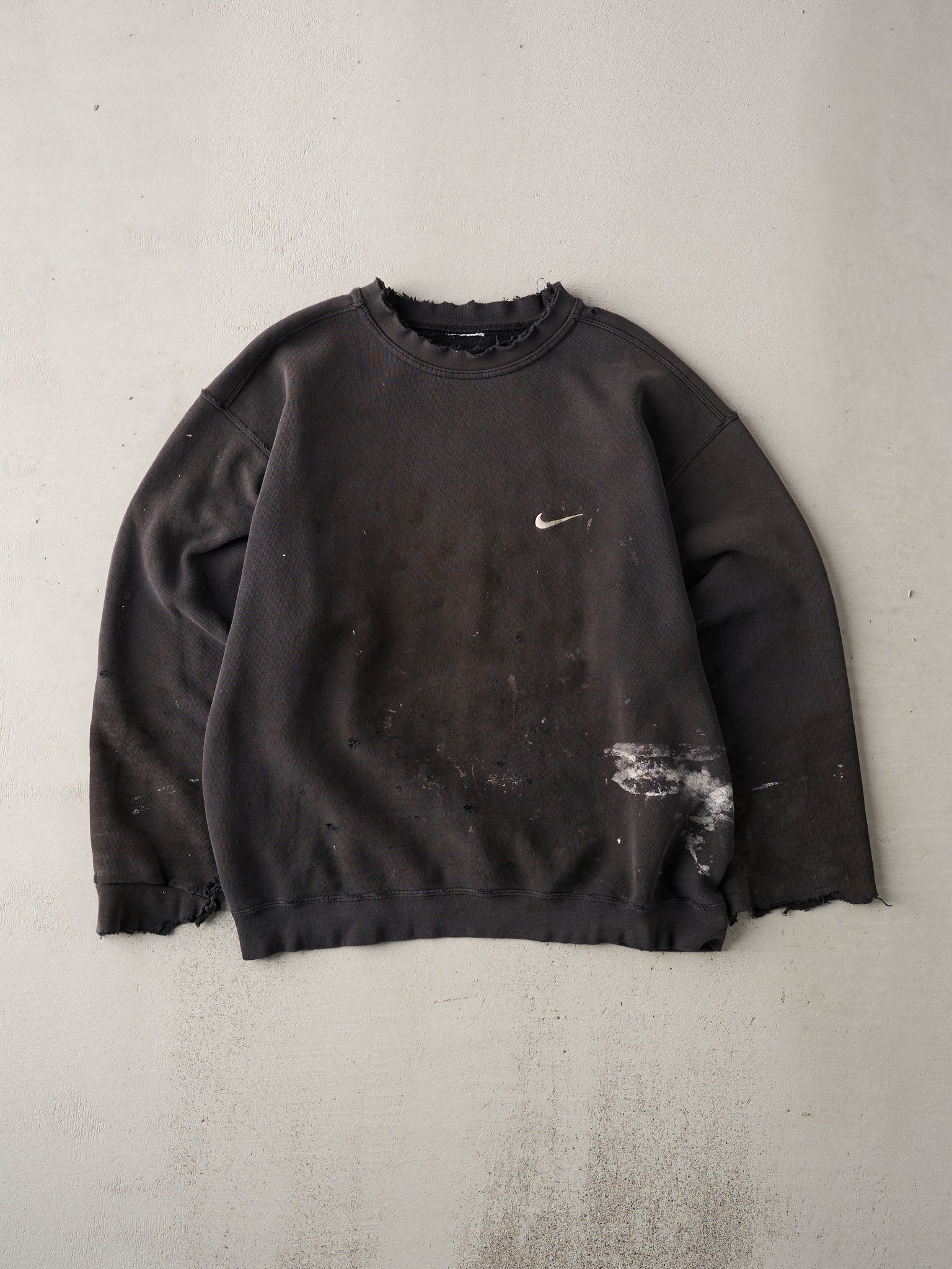 Vintage 90s Faded Black Rugged Nike Crewneck (M/L)