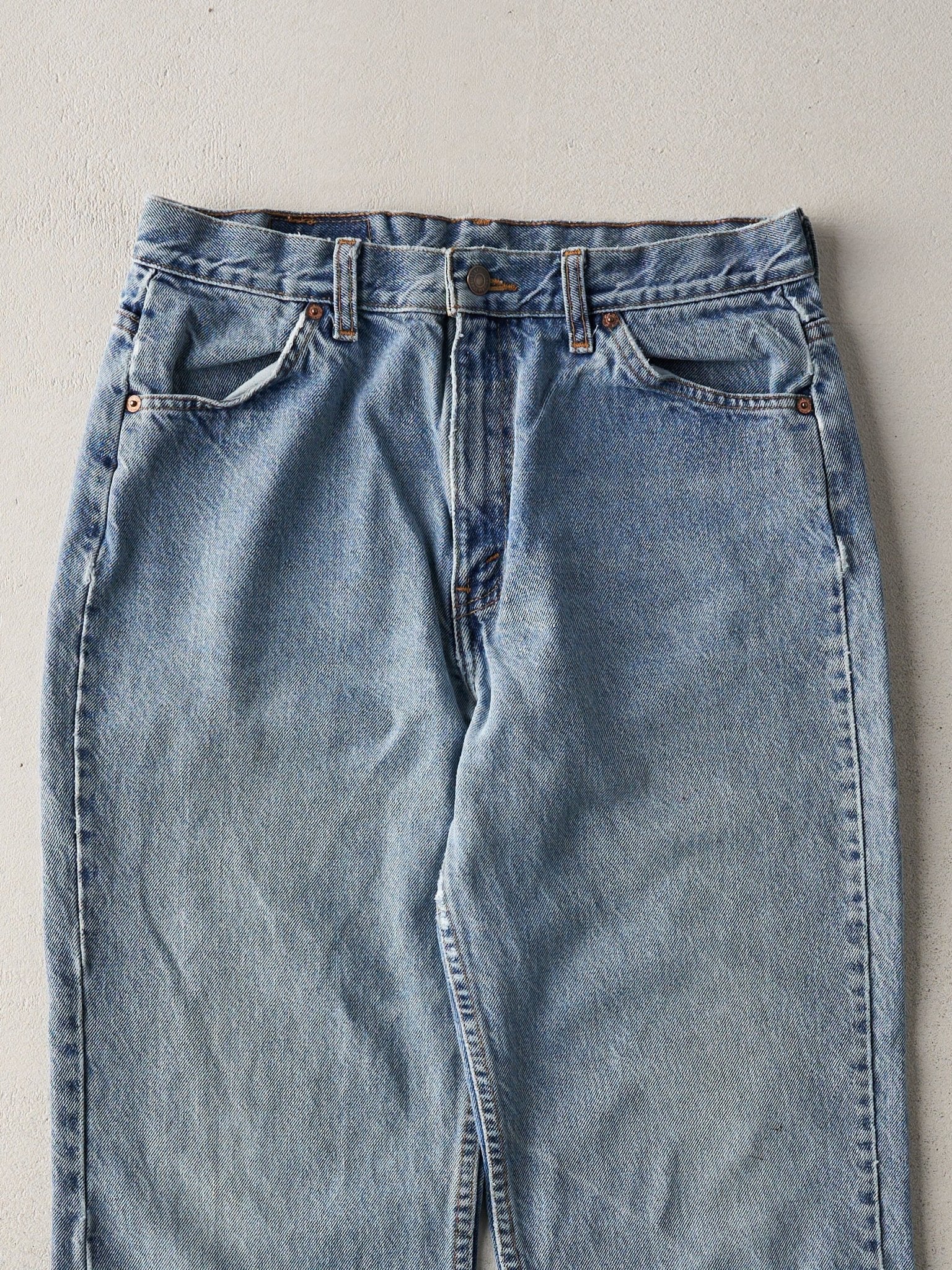 Vintage 70s Light Wash Orange Tab Levis Denim Jeans (31x29)