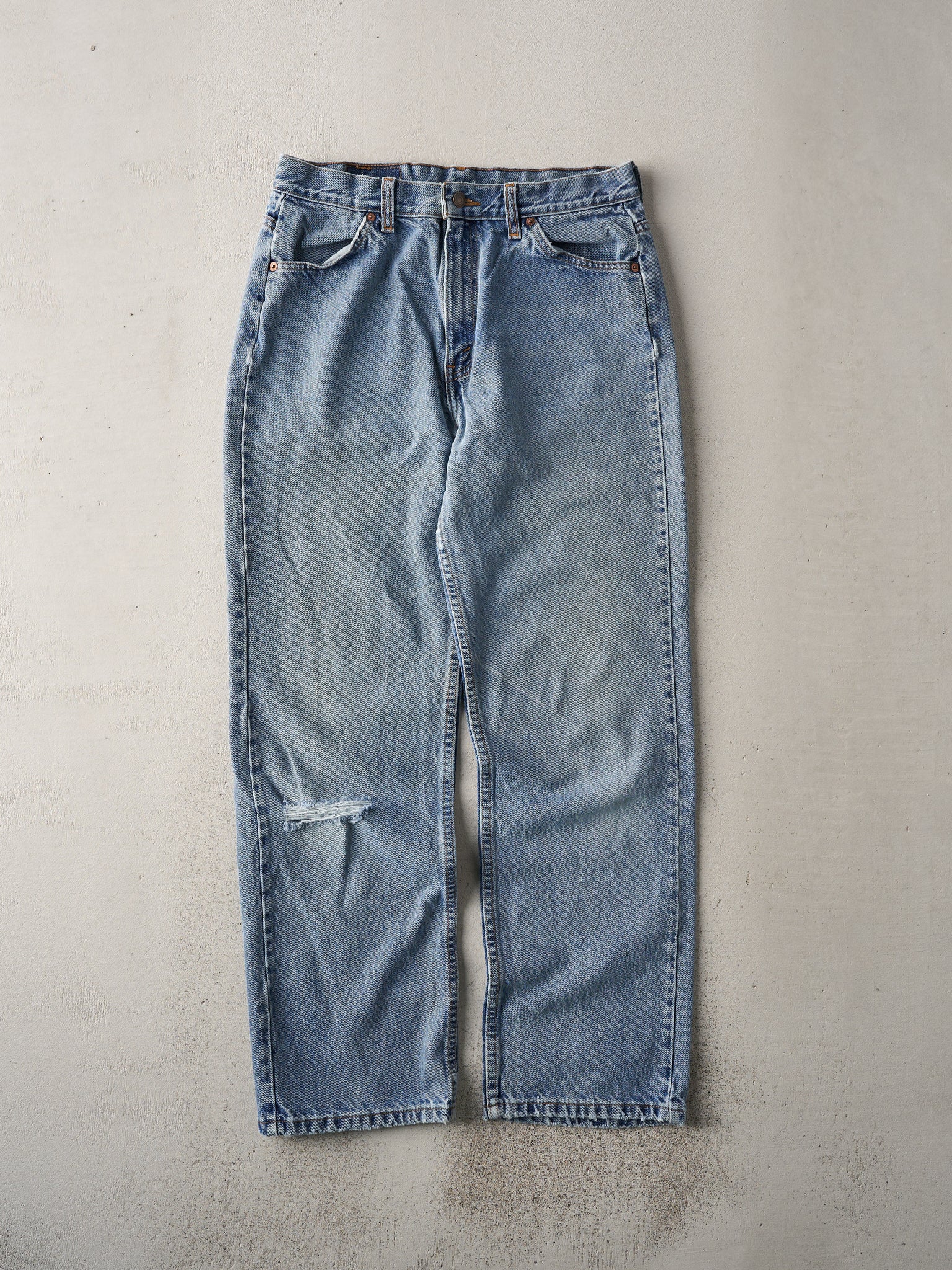 Vintage 70s Light Wash Orange Tab Levis Denim Jeans (31x29)