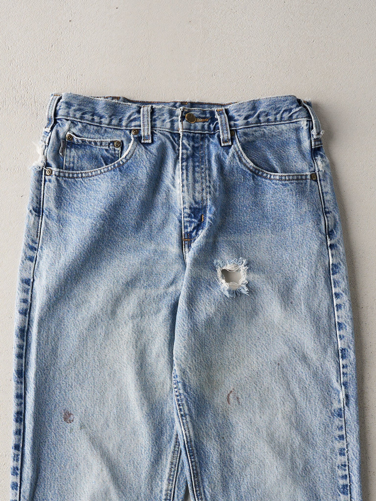 Vintage 90s Light Wash Distressed Carhartt Denim Jeans (31x28)