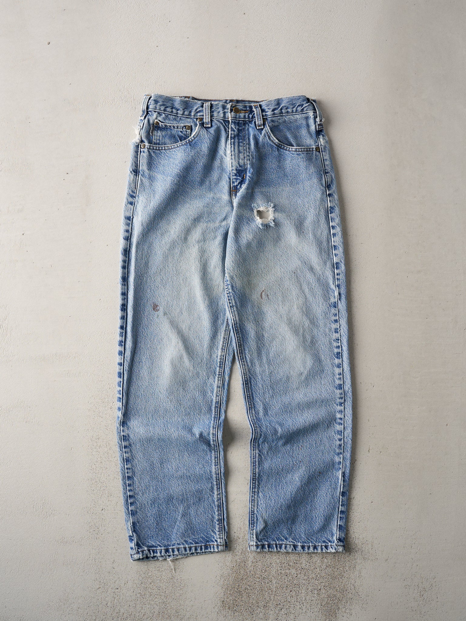 Vintage 90s Light Wash Distressed Carhartt Denim Jeans (31x28)